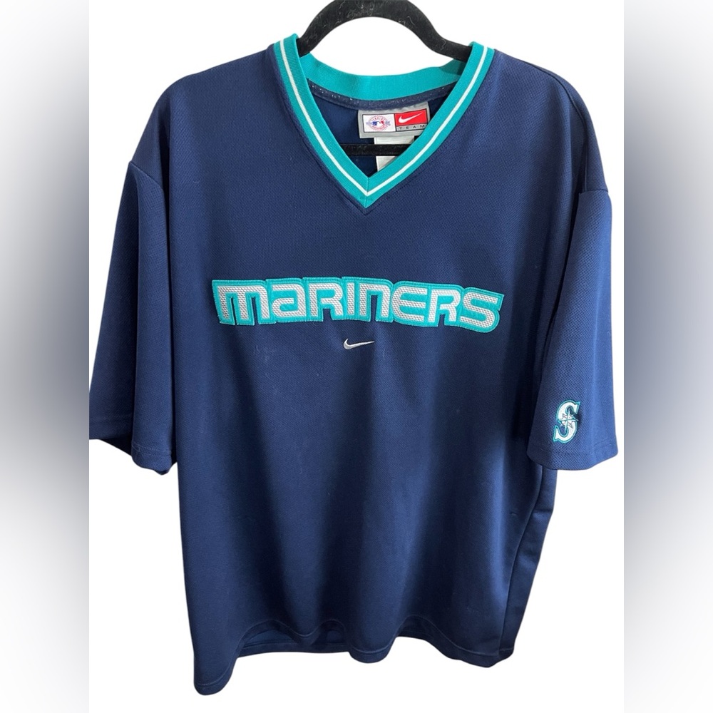 Seattle Mariners Baseball MLB Blue Team Shirt Nike Size XL